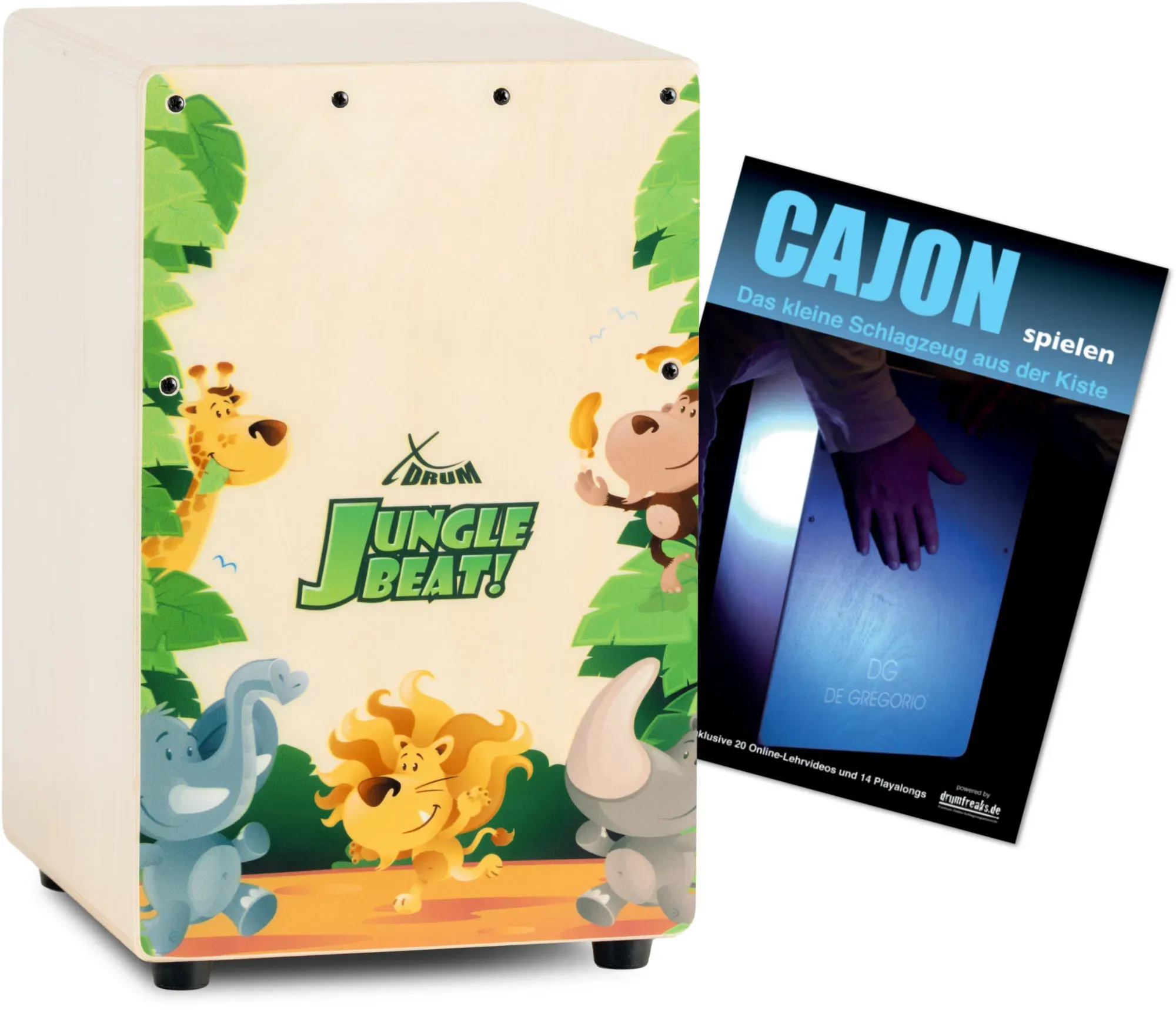 XDrum Kinder-Cajon KC-37JB Jungle Beat Set
