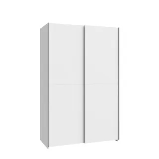 Forte Schwebetürenschrank 120 x 190,5 x 61,2 cm Weiß