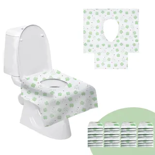 Surplex Einweg Toilettenauflage Toilette Auflage, Universal Toilette Liners Unabhängige Verpackung für Hotel Outdoor Reisen Universal (Vierblättrige Klee-20)