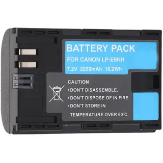 LP E6NH Akku für R5 R6 90D 60D 70D 80D 5D II 5D III 5D IV 5Ds 6D 6D II 7D 7D Mark II, 2250 MAh 7,2 V Wiederaufladbarer Lithium-Ionen-Akku, für -Kamera-Ersatzakku