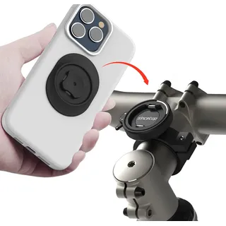 Sincetop Fahrrad-Handyhalterung, Aluminium-Fahrrad-Handyhalterung mit Universal-Adapter, Schnellmontage, Mountainbike-Fahrrad-Lenker und Vorbau-Handyhalterung mit Ultra Lock für iPhone, Samsung und me