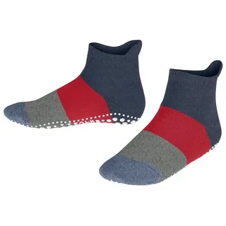 Falke Unisex Kinder Stoppersocken Colour Block K Hp Baumwolle rutschhemmende Noppen 1 Paar, Blau Dark Blue Melange 6688, 19-22 - 19-22