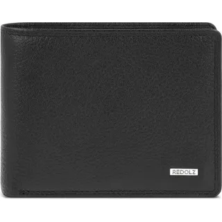 Redolz Leather Essentials Wallet Side Flap 8CC Herren Geldbörse schwarz