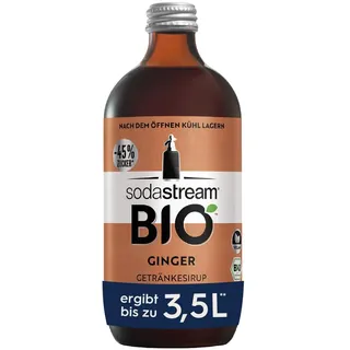 SodaStream BIO-Sirup Ginger Ale, 1x Flasche Ergibt 3,5 Liter Fertiggetränk, Sekundenschnell Zubereitet Und Immer Frisch, 500 ml