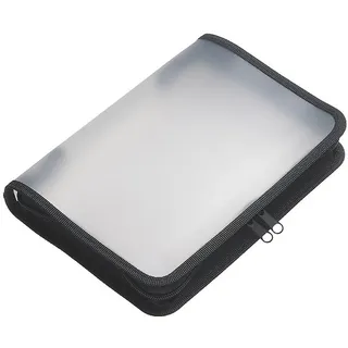 FolderSys Reißverschlussbeutel transparent/schwarz 0,5 mm, 1 St.