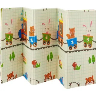 Juskys Spielmatte Toni 180x200 cm mit diversen Tiermotiven