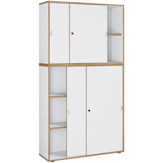 VCM Salia Aktenschrank 100 x 37 x 183 cm weiß