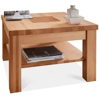 Couchtisch Wohnzimmertisch Beistelltisch 70x70 cm PASSERO Kernbuche Massivholz