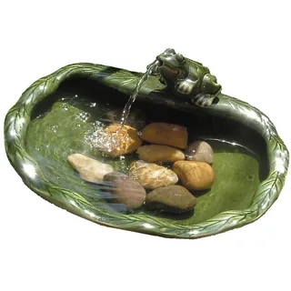 Smart Garden Wasserspiel Solar-Wasserbrunnen Keramik Frosch Garten Terrasse 16 x 37 x 32 cm, (1 tlg)