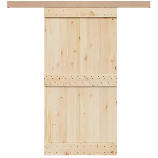 vidaXL Schiebetürbeschlag-Set 200 cm Aluminiumlegierung Silbern