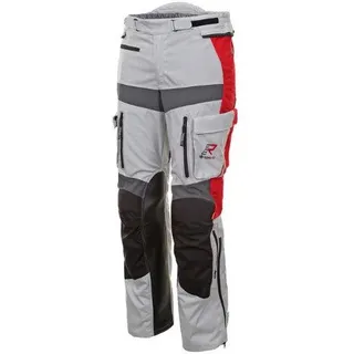 Rukka Offlane Motorrad Textilhose, grau/rot, 54
