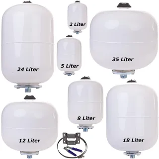 Ausdehnungsgefäß für Trinkwasseranlagen von 2-35 Liter nach Auswahl | 2 Liter + Halterung