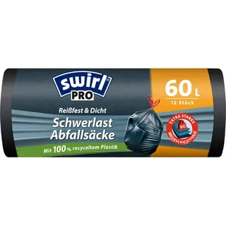 Swirl Swirl® Profi Schwerlast-Abfallsäcke 60L, 12 Stück