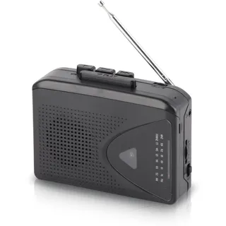Kassettenspieler, tragbarer Kassettenspieler mit 3,5 mm Klinke, FM AM Radio mit eingebautem Lautsprecher, Batteriebetrieb und USB-Anschluss