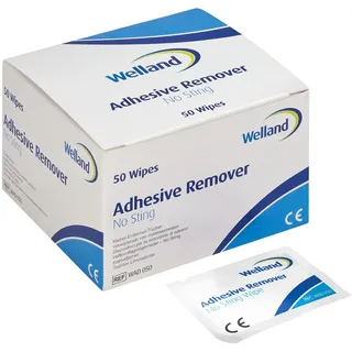 Welland WAD050, Medizinischer Kleber-Pflasterentferner als Sachet (Tuch) 50 Tücher
