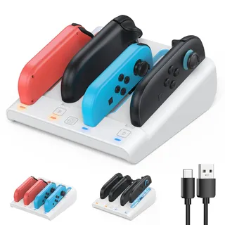 [Switch 1/2 Kompatibel] Controller Ladestation für Switch 2/1/OLED, für Joy Con 2/1, FASTSNAIL Ladestation Kompatibel mit Nintendo Switch 2/1/OLED, Zubehör für Switch 2/Switch 1/OLED
