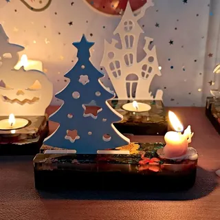 Silikonformen Gießformen Weihnachten Rentier Gießformen Silikon Kerzenhalter Silikonform Weihnachten Silikon Giessformen Elch Gießform Teelichthalter Weihnachtsdeko Für Kerzen Seife Gips (Baum)