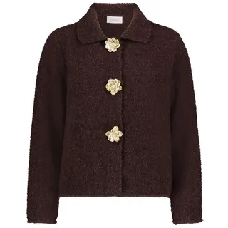 Cartoon Cardigan mit Kragen Braun | 40