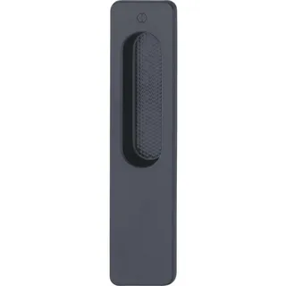 HOPPE Hebeschiebetürmuschel Omega außen eckig 34x150mm - Einlassgriff, Aluminium schwarz matt