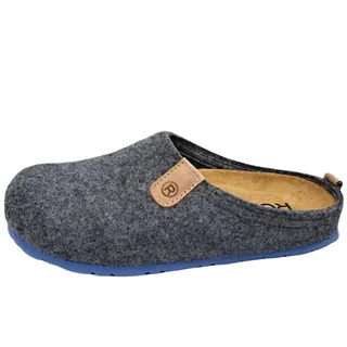 ROHDE Herren Pantoffel Wollfilz Hausschuh Wechselfußbett Napoli-H 6900, Größe:45 EU,