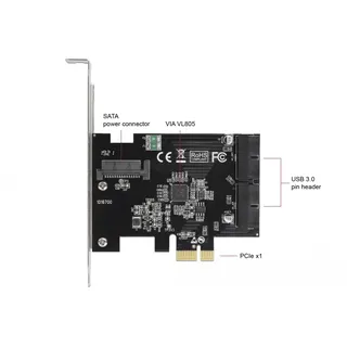 DeLock PCI Express Karte zu 2x USB 3.0 Pfostenstecker,