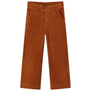 vidaXL Kinder-Latzkleid Cord Cognac 116