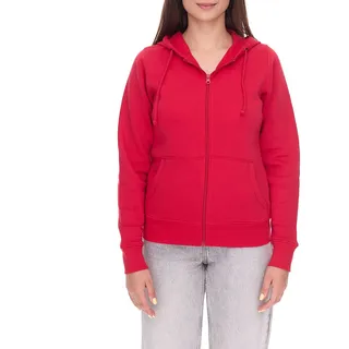 ELEVATE Theron Damen Sweat-Jacke mit 240 g/m2 Baumwoll-Sweater Kapuzen-Pullover Hoodie 3823025 Rot - 4XL