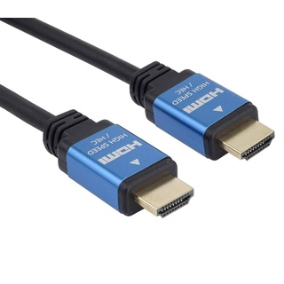 PremiumCord 4K HDMI 2.0b Kabel, Auflösung UHD 4K@60Hz 2160p , 3D, ARC, HDCP, vergoldete Metallstecker, schwarz und blau, Länge 2 m