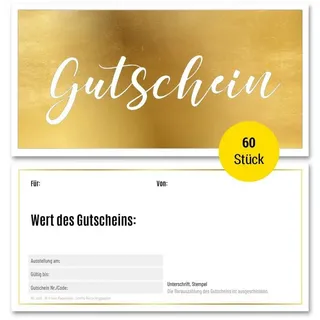 Frank Paperman Geschenkkarte Gutscheine & Terminkarten, Goldfolienprägung, Stempelfeld, 100 % Recyclingpapier, Geschenkgutschein, Danke, Geburtstag