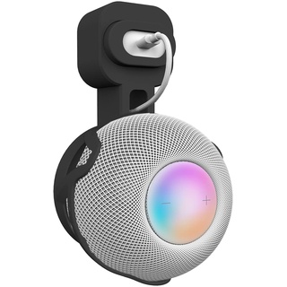 honecumi Wandhalterung für HomePod Mini | HomePod Mini Halterung Wand Ständer Halter, Kabelmanagement Platzsparend Steckdosen Wandhalterung für Homepod Mini Sprachassistent- Elegantes Schwarz