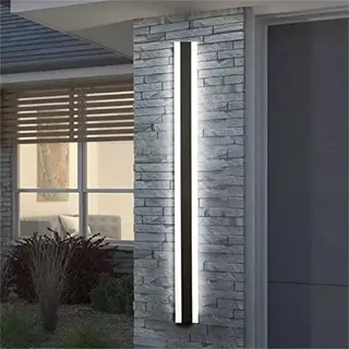 Wandleuchte Lichter Antik Retro Wandleuchte LED Außenleuchte für Garten Innen / Außen Langer Streifen Schwarz Außenwandleuchte Aluminium Wasserdicht IP67 Modern