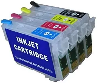 Wiederbefüllbare Tintenpatronen wie Epson T0711-T0714 mit Auto Reset Chips