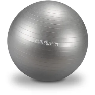 Bureba Unisex – Erwachsene 75SG Gymnastikball, Pezziball, Silber, 75 cm
