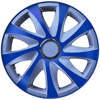 NRM Radzierblende Drift EXTRA Silber/blau 15 Zoll 4er Set