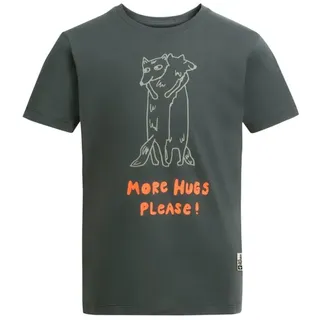 Jack Wolfskin T-Shirt MORE HUGS T K mit Umarmungsmotiv grün 176 EU
