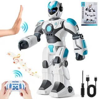 Vevor RC Roboter Spielzeug Kinder, programmierbare Fernbedienung mit Gestenerkennung und Sprachsteuerung, interaktiver singender und tanzender für Kinder ab 6 Jahren, 270x115x400mm