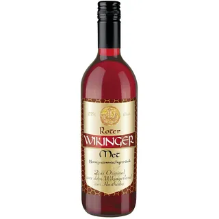 Wikinger Met (0,75l) – Roter Met Honigwein aus dem Wikingerland – Fruchtig-aromatischer Honigmet mit Kirschsaft – Ideal pur, als Aperitif oder Heißgetränk – 6 % Vol.