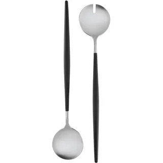 Asa Selection ASA GOA Salatbesteck, Edelstahl, silber/schwarz, 29x3x3 cm
