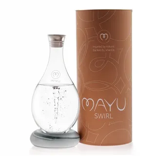 Mayu Water Swirl - Wasserkaraffe mit Wirbelbewegung, 1 St hellgrau
