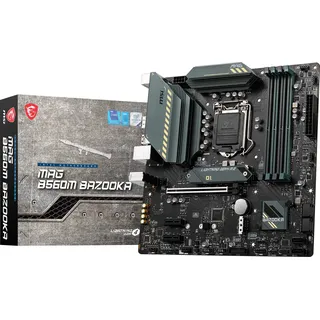 MSI MAG B560M Bazooka Gaming Motherboard (mATX, 11./10th Gen Intel Core, LGA 1200 Sockel, DDR4, PCIe 4, M.2 Slots, USB 3.2 Gen 2, 2.5G LAN, DP/HDMI)