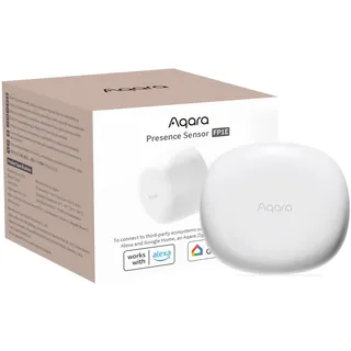 Aqara Präsenzsensor FP1E ​​Zigbee 3.0, ERFORDERT Aqara HUB, mmWave Radar Kabelgebundener Bewegungsmelder, KI Räumliches Lernen, Unterstützt HomeKit, Alexa, Google Home, SmartThings, Matter over Bridge