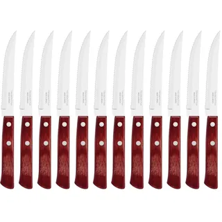 Tramontina Steakmesser 21 cm im 6-er Set, edles Steakbesteck aus rostfreiem Edelstahl