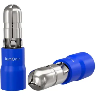 Lumonic 25x Rundstecker 1,5-2,5mm2 in blau I Rundstecker für Rundsteckhülsen 5mm I Kabelschuhe Rundstecker isoliert
