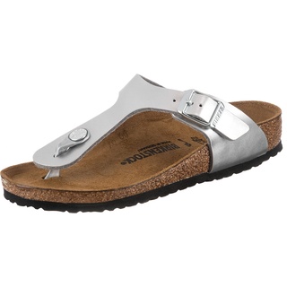 Birkenstock Gizeh Kids Electric metallic Silver, Birko Flor Flip Flops, 31 EU - 31 EU