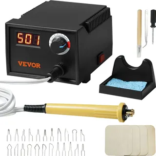 Vevor Professionelles Holzbrenner Werkzeug Brandmalerei, Brandmalerei-Set Holzbrennwerkzeug Digital Display, Brandmalgerät Pyrography Machine Set,