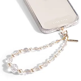 Case-Mate Handyanhänger | Abnehmbare Anti-Diebstahl-Telefonband | Freihändig iPhone Armband für Frauen | Handyketten-Armband - Passend für Apple, Samsung, Google Pixel | Kristall Perle