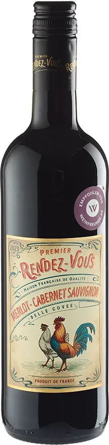 Premier Rendez-Vous Merlot Cabernet Sauvignon - 2024 - Les Producteurs Réunis - Französischer Rotwein