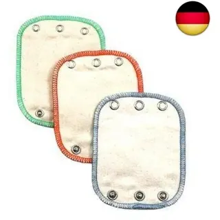 avo+cado avo + cado Bodyverlängerung - 3 Stk. - Aus Biobaumwolle - Verlängern Baby Bodys um eine Kleidergröße - Universal Verlängerungen für Babybodys mit 3 Knopfgrößen - 5mm, 7mm, 9mm (Farbe: Pastell) - 3 Stück (1er Pack)