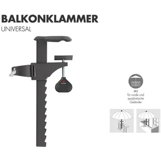 doppler® Sonnenschirm Doppler Balkonklammer Universal Schirmstock ø 22 - 32 mm