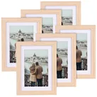 6er-Set Bilderrahmen mit robustem Acrylglas, 13 x 18 cm, Eiche hell